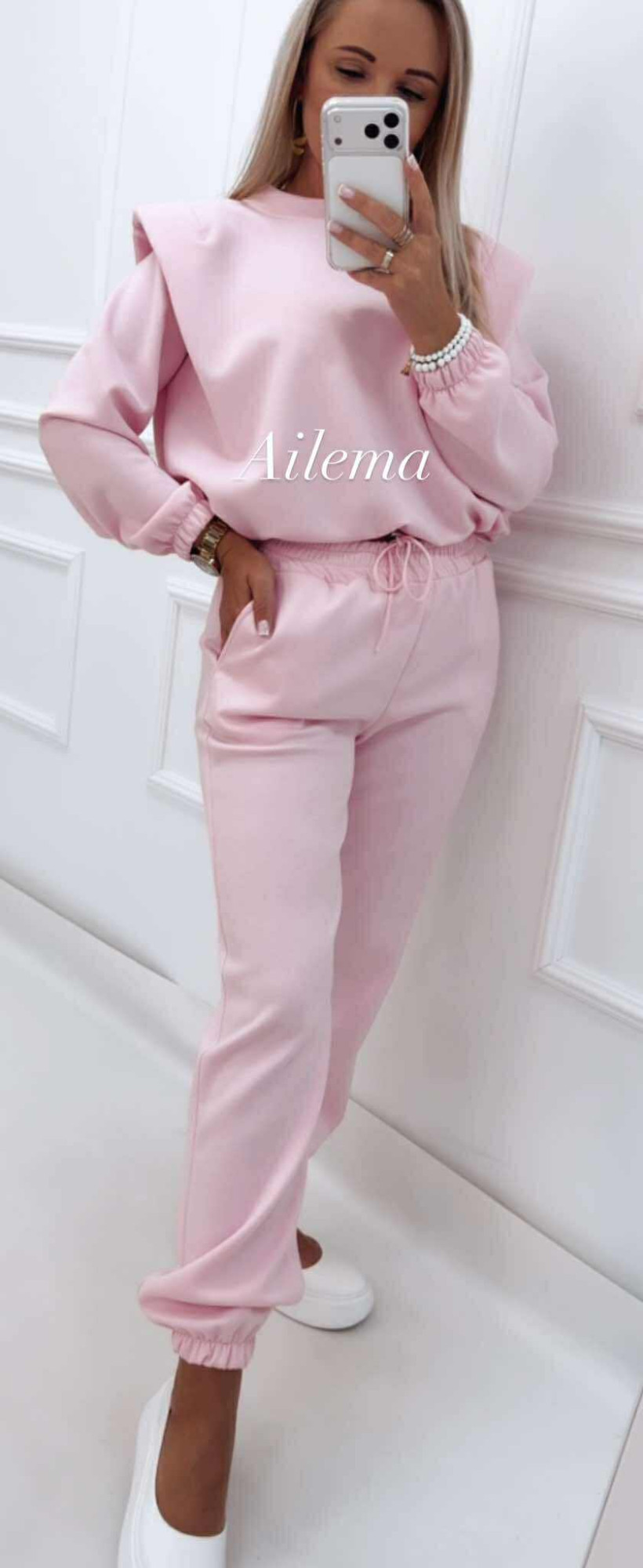 Komplet masełko 34 bluza z poduszkami i ściągaczem i spodnie