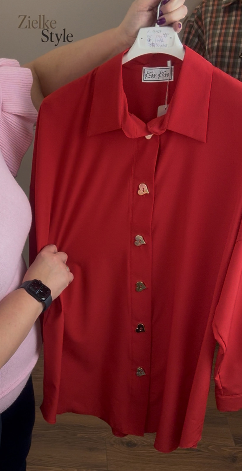 Koszula jednokolorowa guziki serduszka - 13927