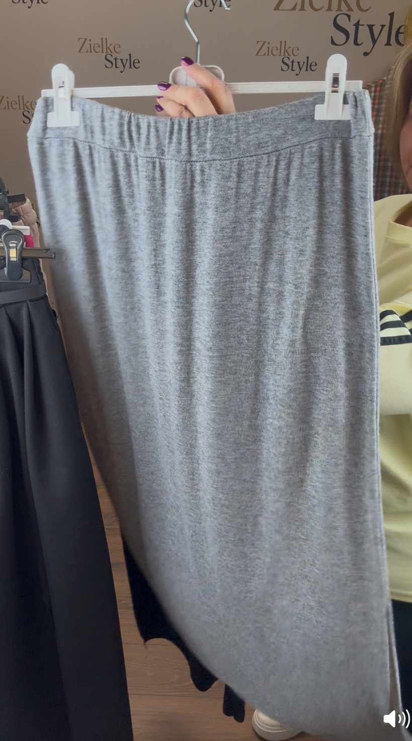 Spódnica dzianinowa -  23250 - popiel