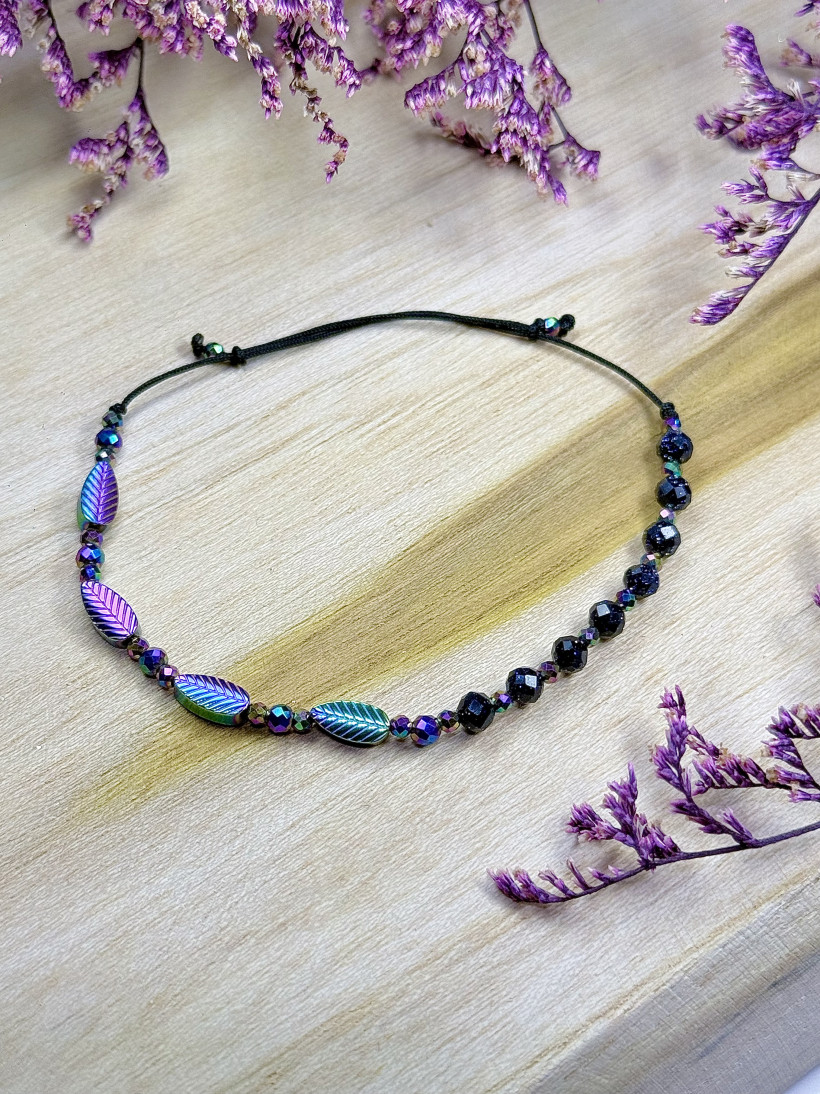 Bransoletka - Noc Kairu i Hematyt multikolor