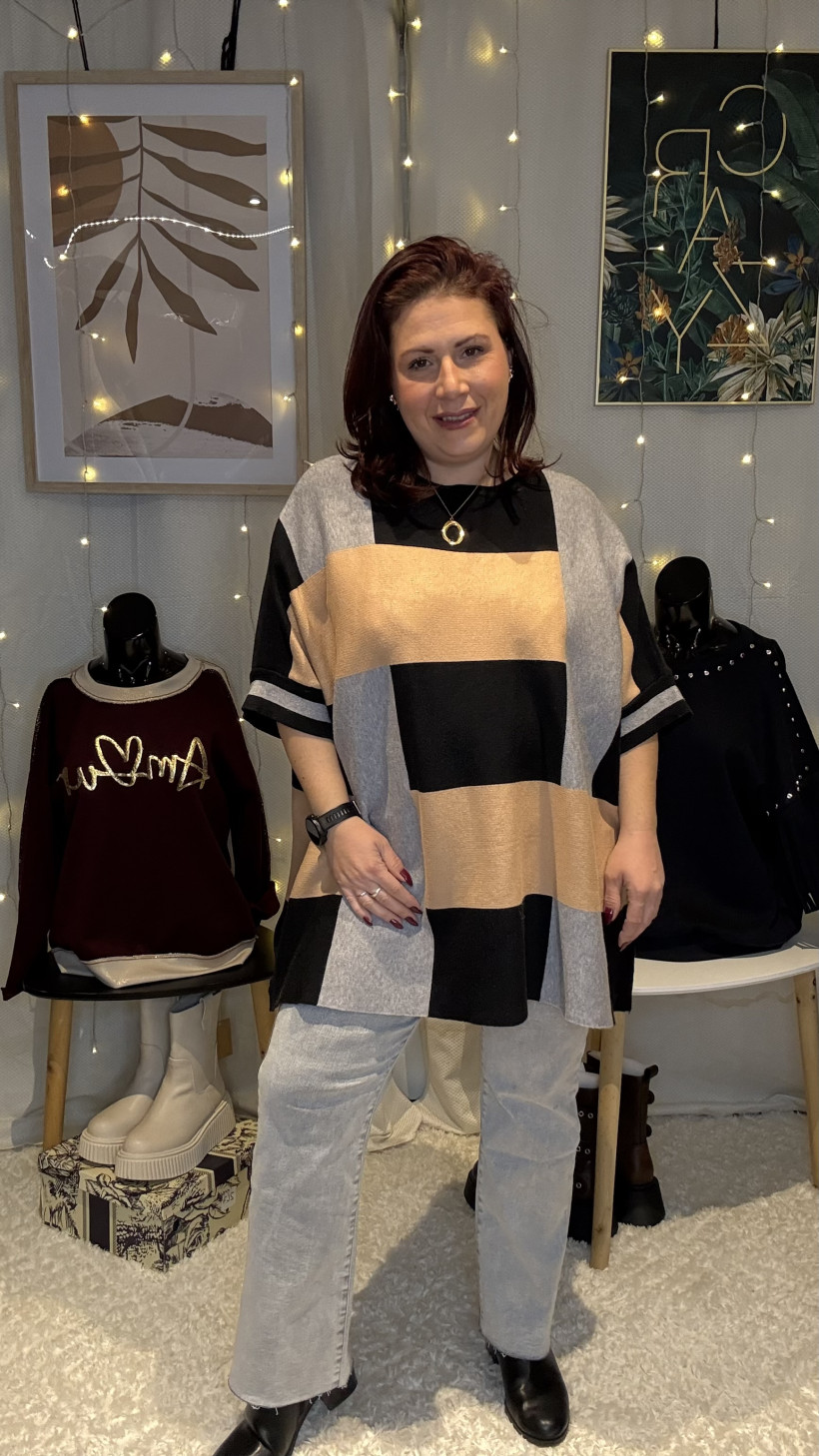 Pull pancho taille unique