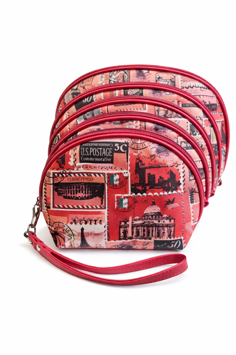 KOSMETYCZKA MATRIOSZKA CZERWONA 