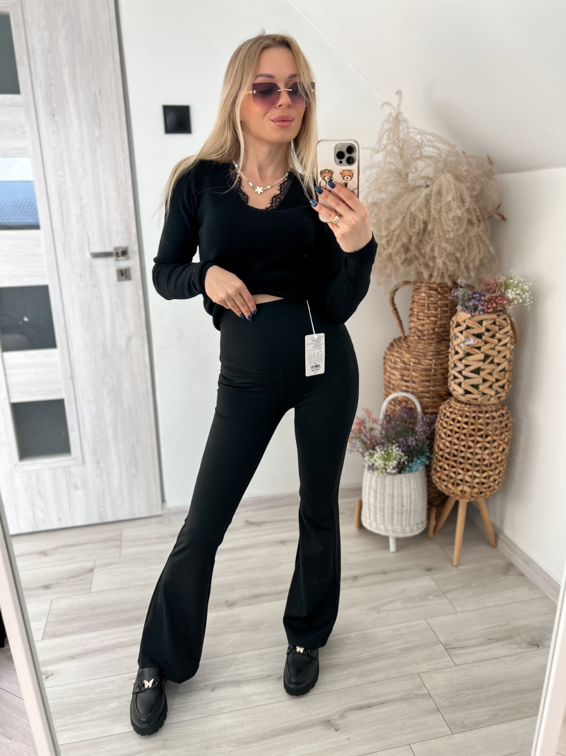 Leginsy dzwony mocno modelujący pas