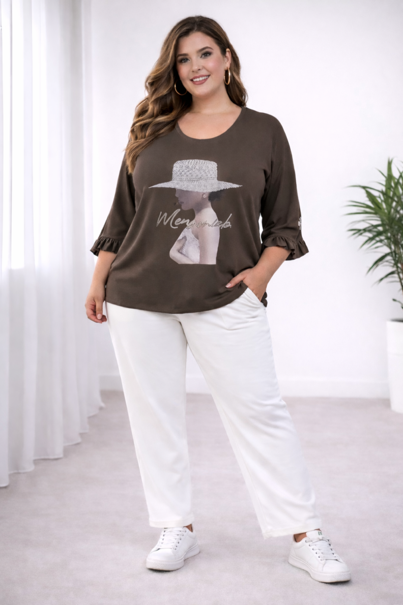 Bluzka damska z falbanką Dama – lekka i stylowa - kolory