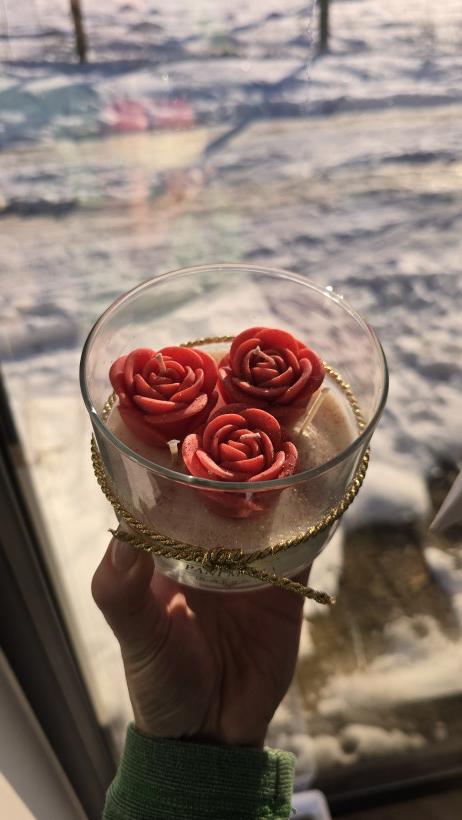 Świeca sojowa 3 róże 