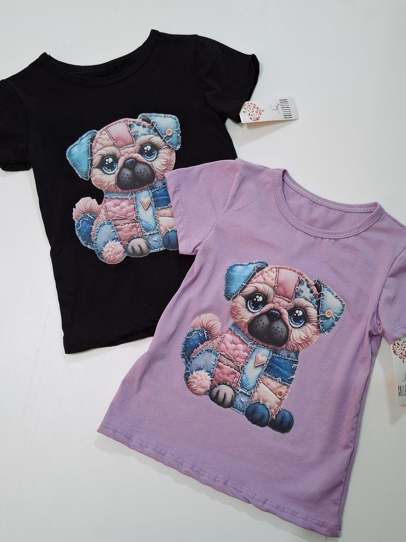 Tshirt dziewczęcy Pies 98-152/158cm
