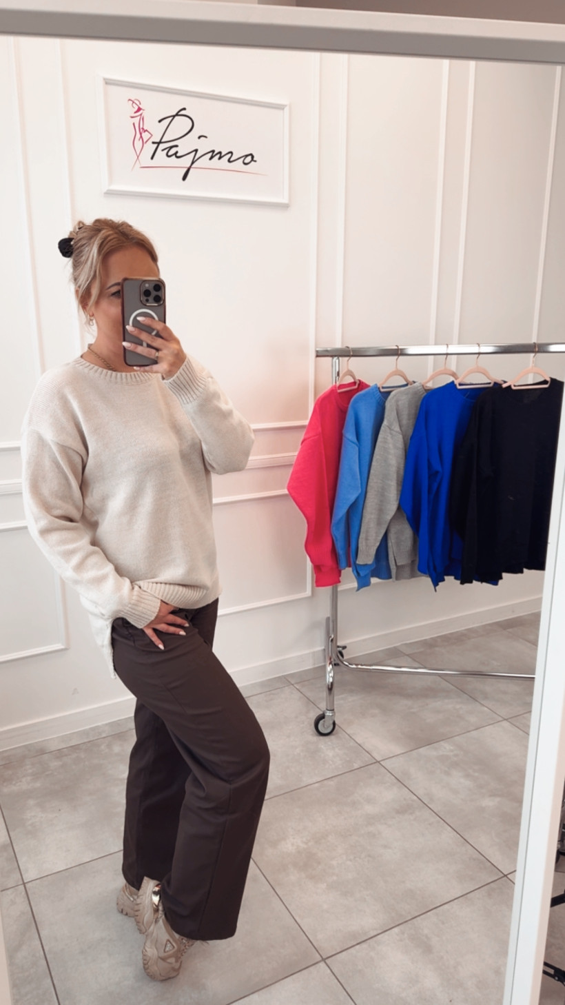 Sweter basic asymetryczny KAT 14166