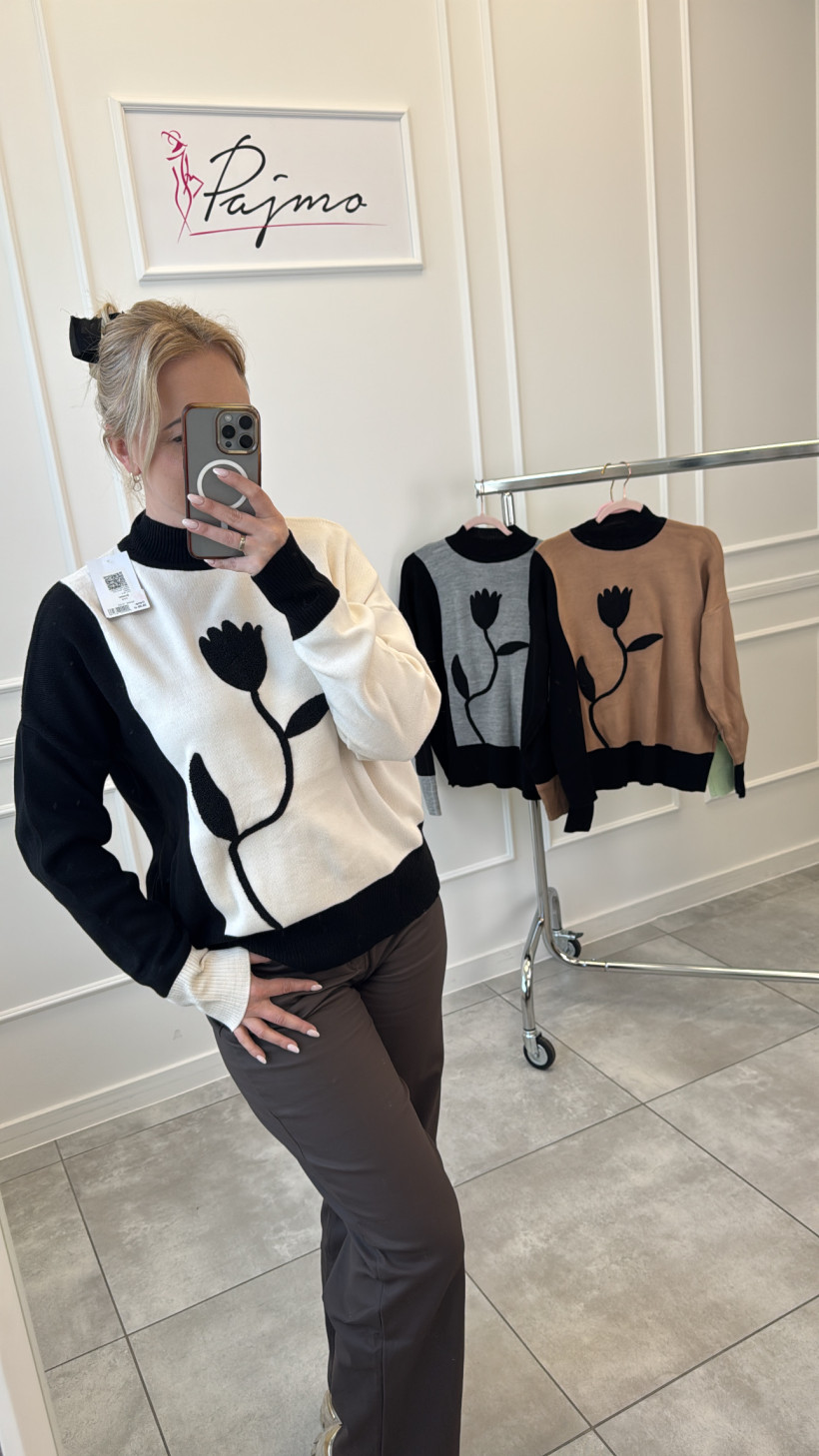 Sweter kwiat KAT 14163