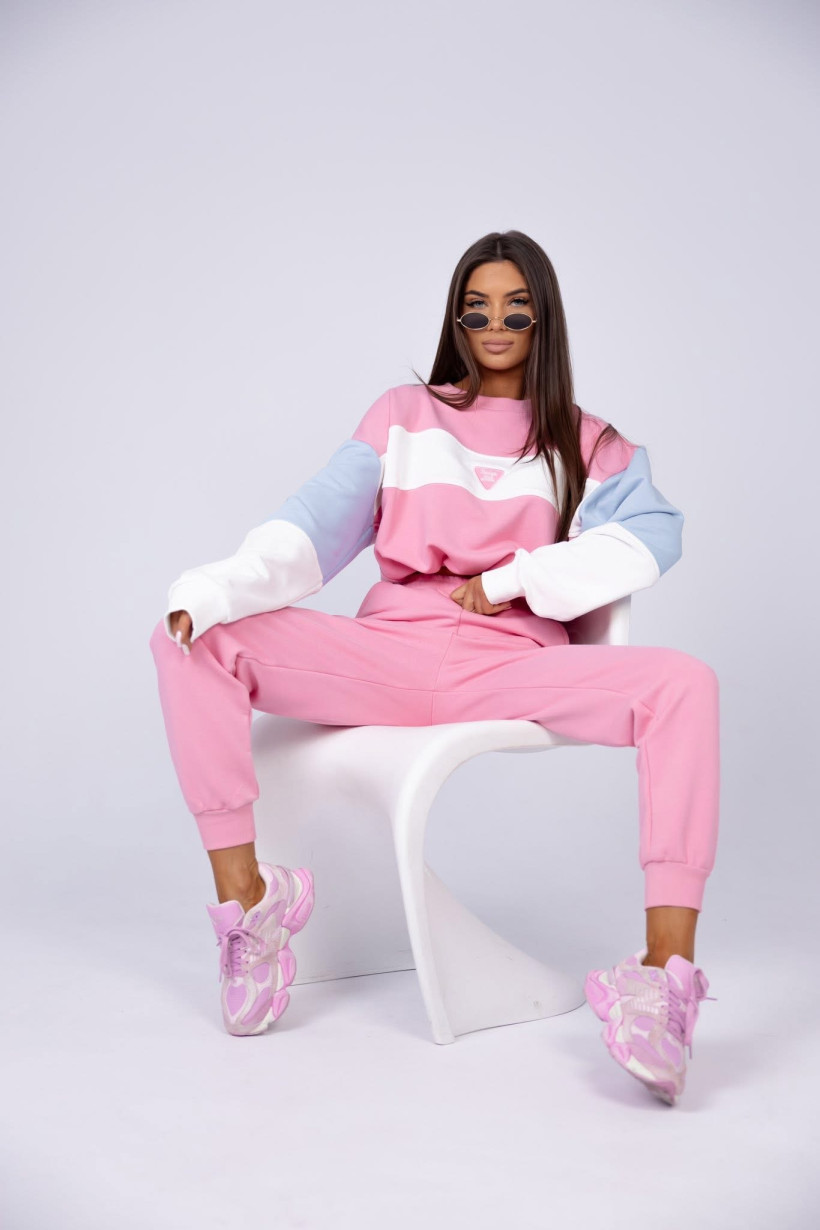 Komplet Design różowo-biały 