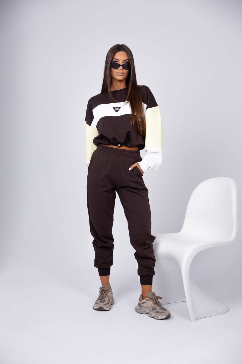 Komplet Design czekolada- żółty 