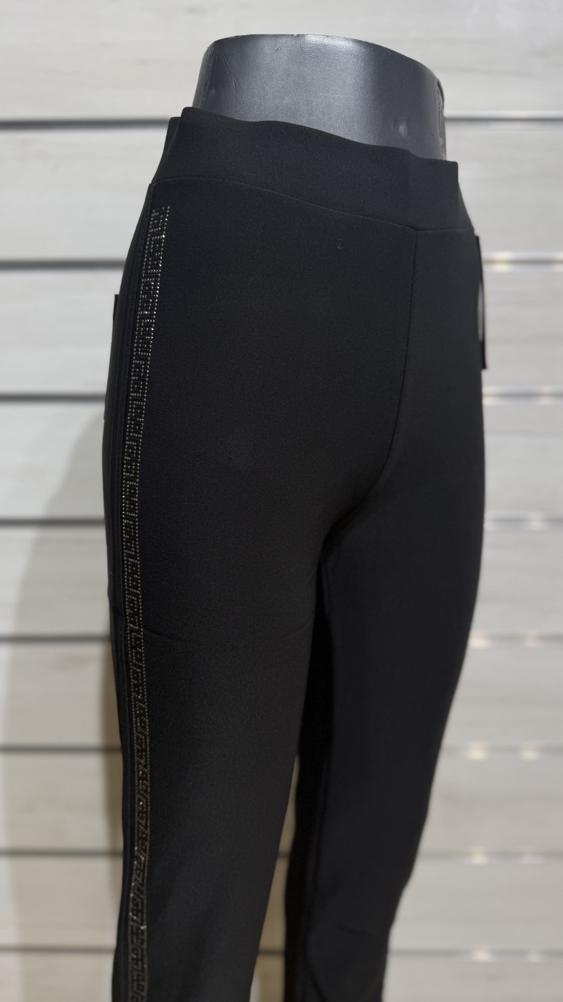 CALÇA CARDADA BRILHO LATERAL