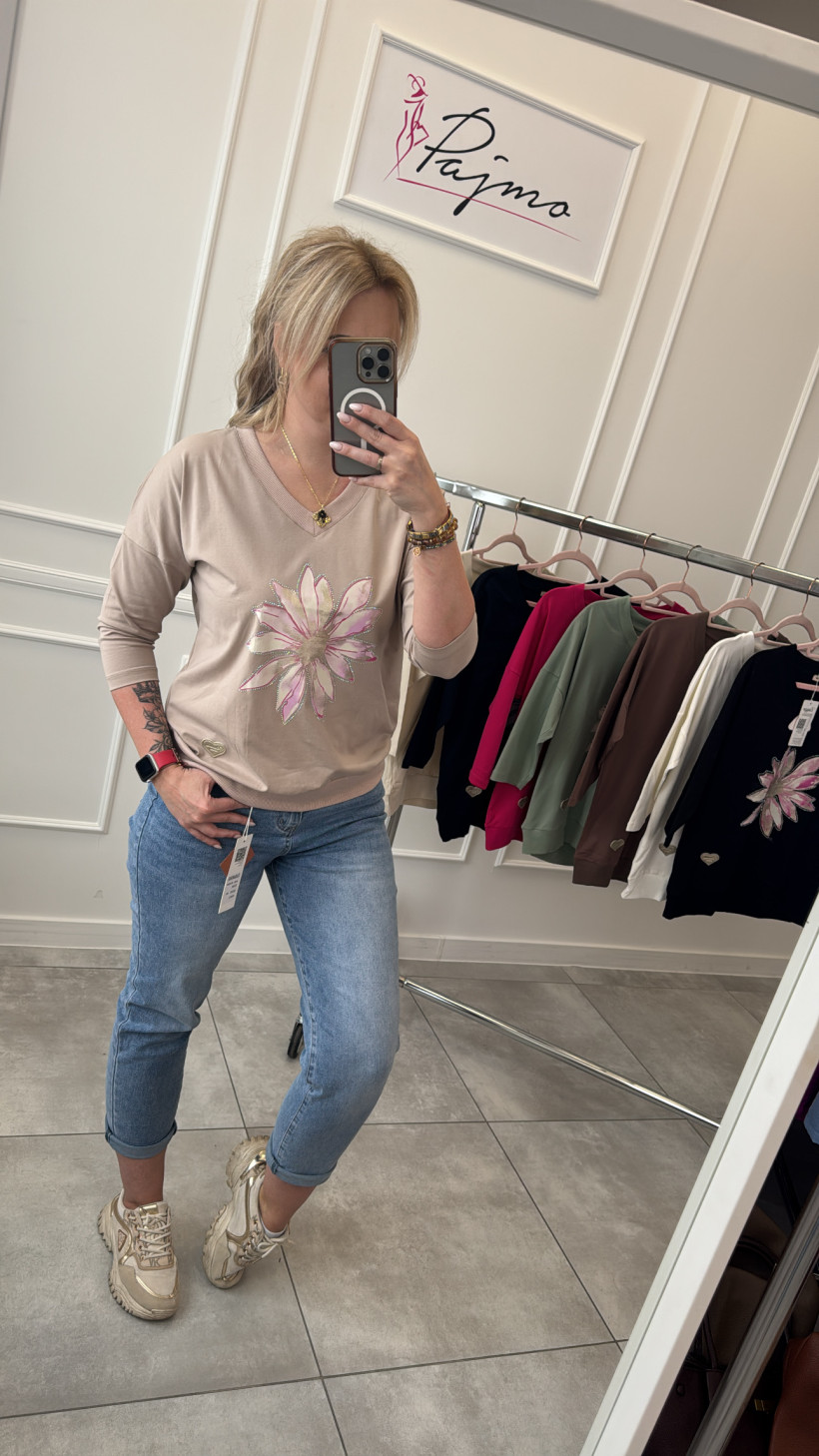 Bluzka kwiat cyrkonie 14169