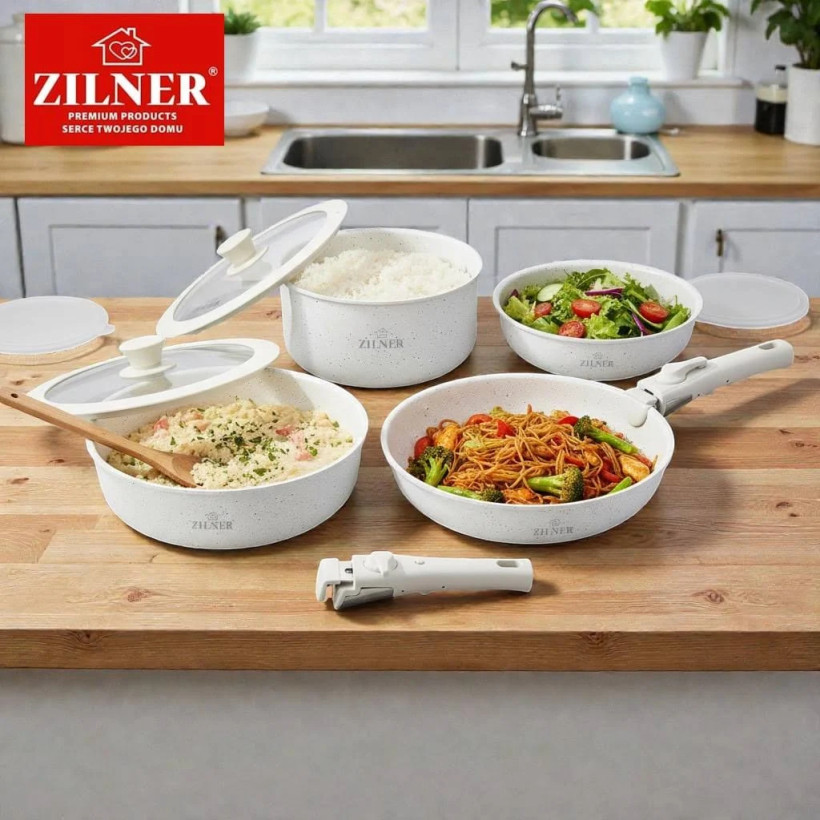 zilner zestaw garnków z odpinaną rączką 