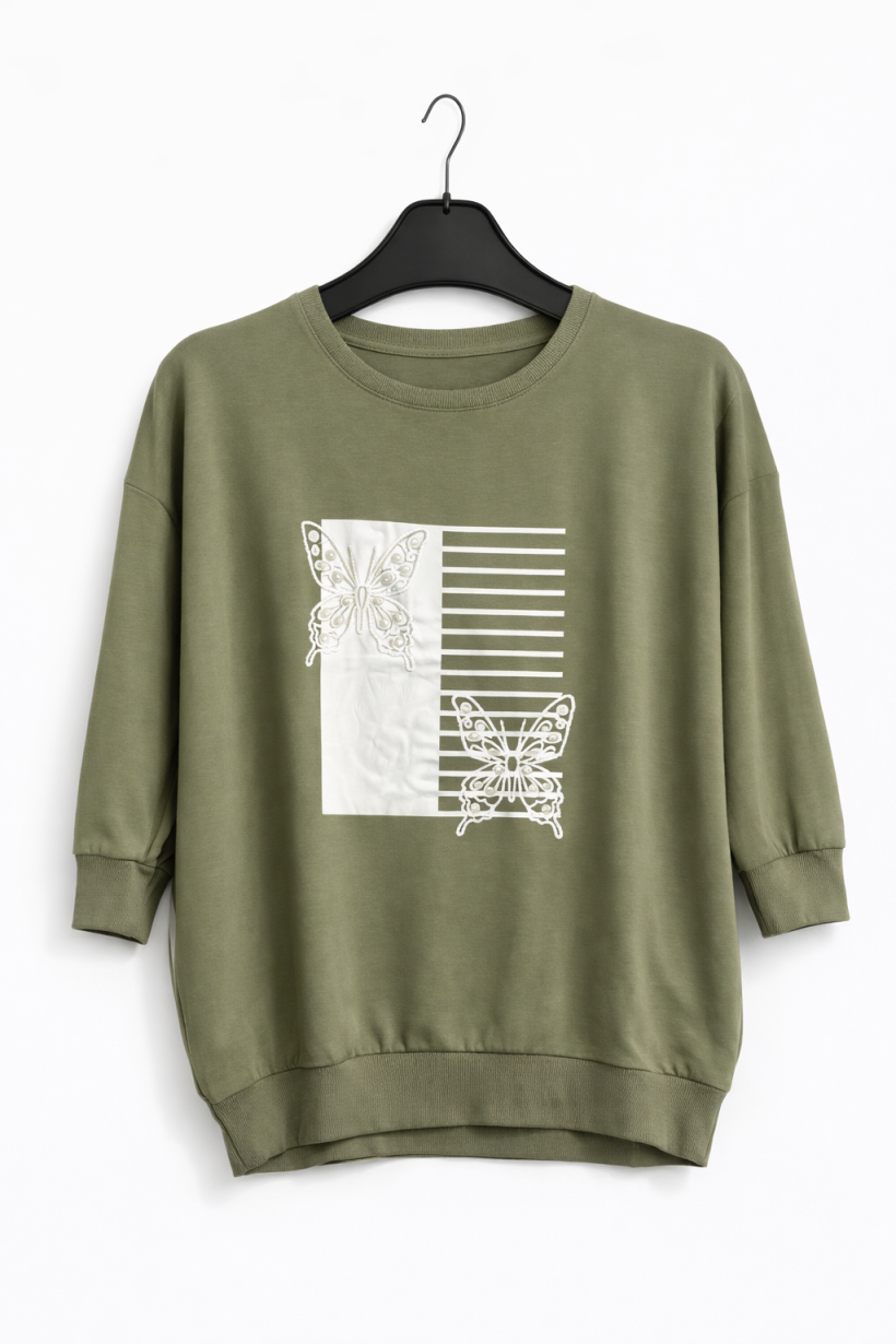 Bluzka motyl zielona 1919