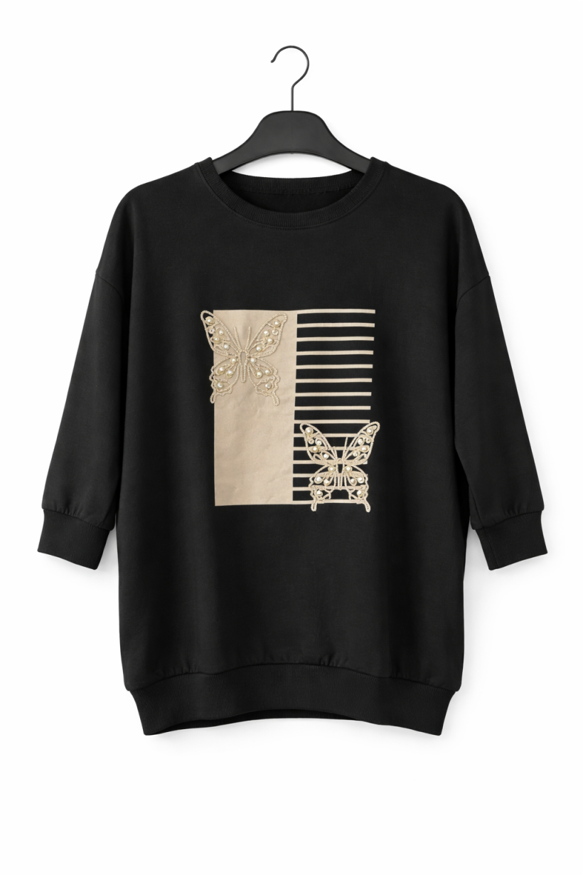 Bluzka motyl czarny 1919