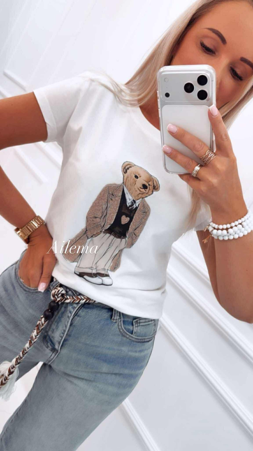 Koszulka Azara 116-3561 miś w eleganckim płaszczu 