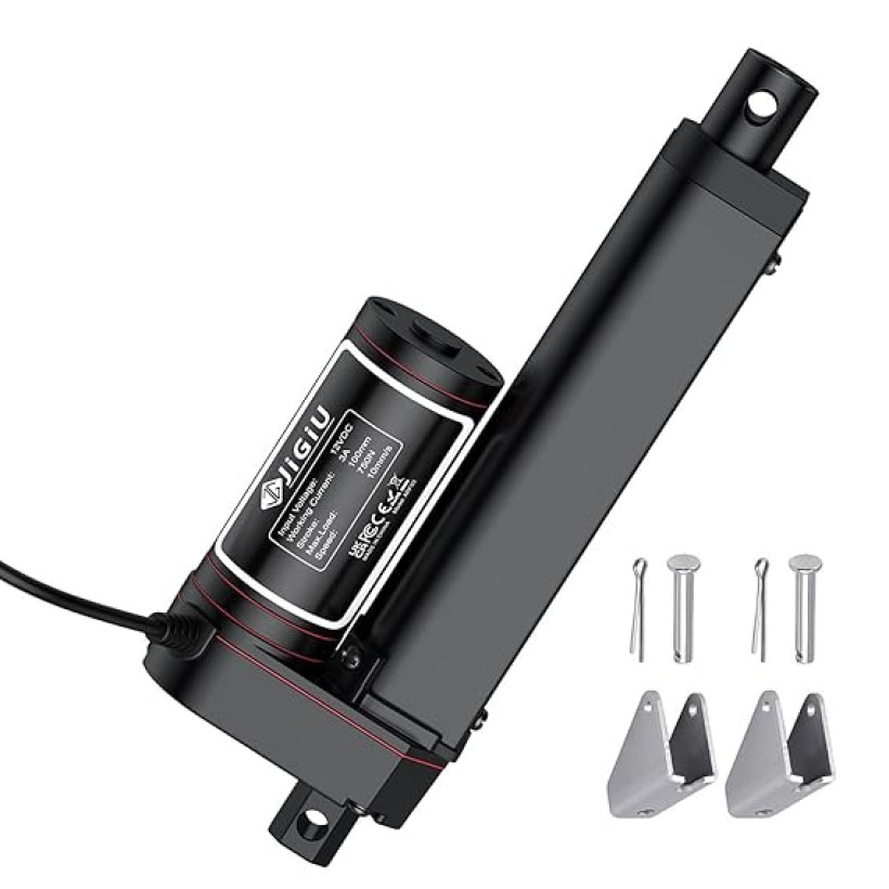 JiGiU Siłownik liniowy silnika Mini 750N/100mm 12V DC Wielofunkcyjny 