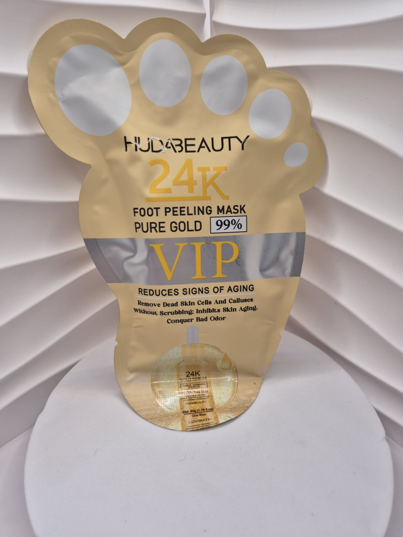 Maska w skarpecie do stóp z 24-karatowym złotem