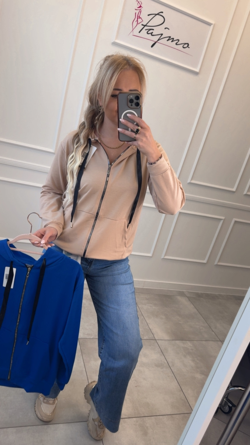 Bluza na zamek z kapturem 14198