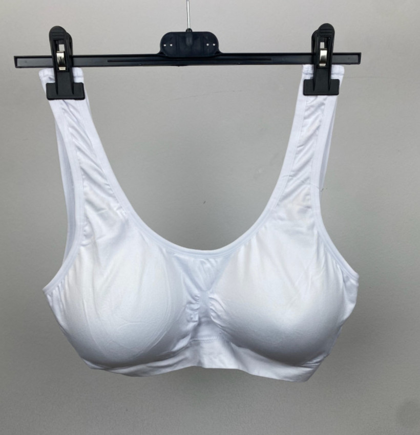 Stanik sportowy top z usztywnieniem - 4xl/5xl - 0180 - białe - uszkodzony