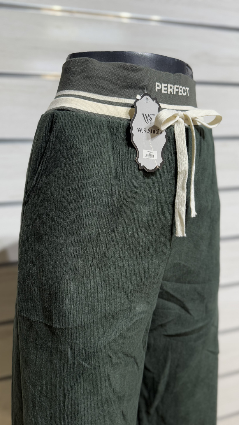 PANTALONA BOMBAZINE CARDA RISCAS CINTURA