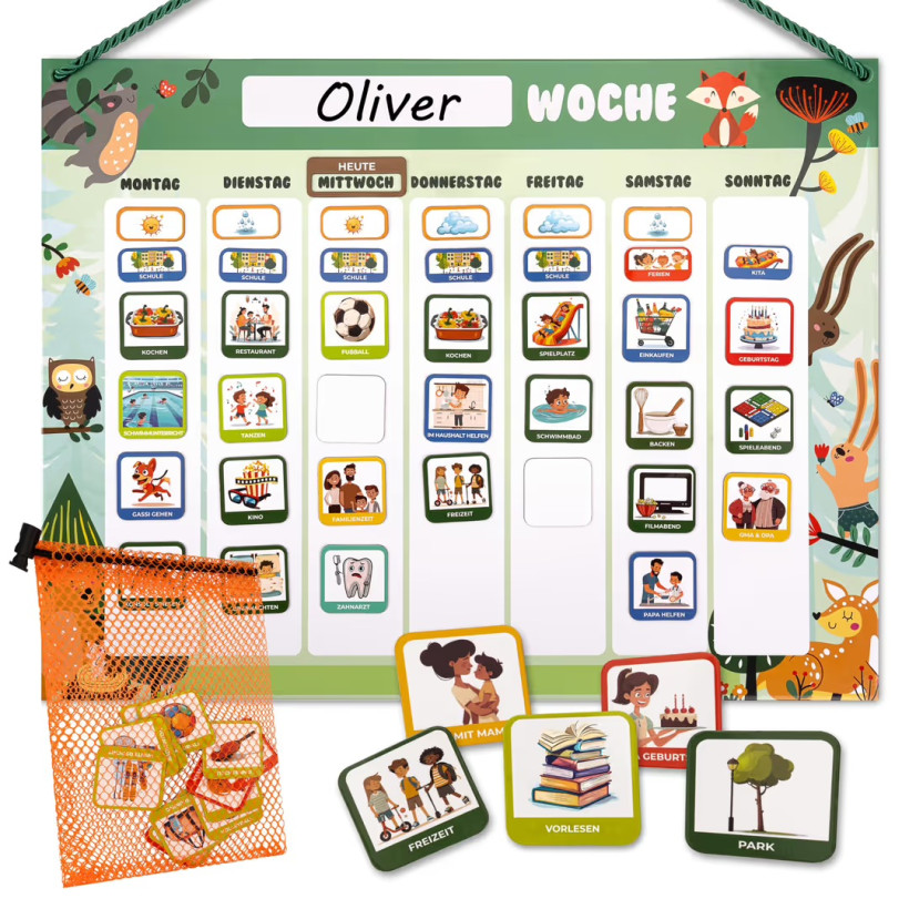 tablica magnetyczna planer tygodnia język niemiecki 