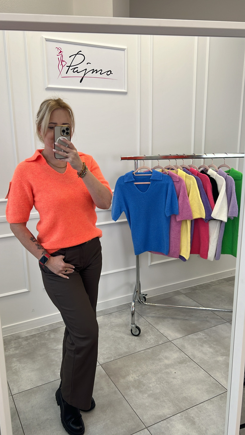 Sweter baby alpaca kołnierzyk 14227