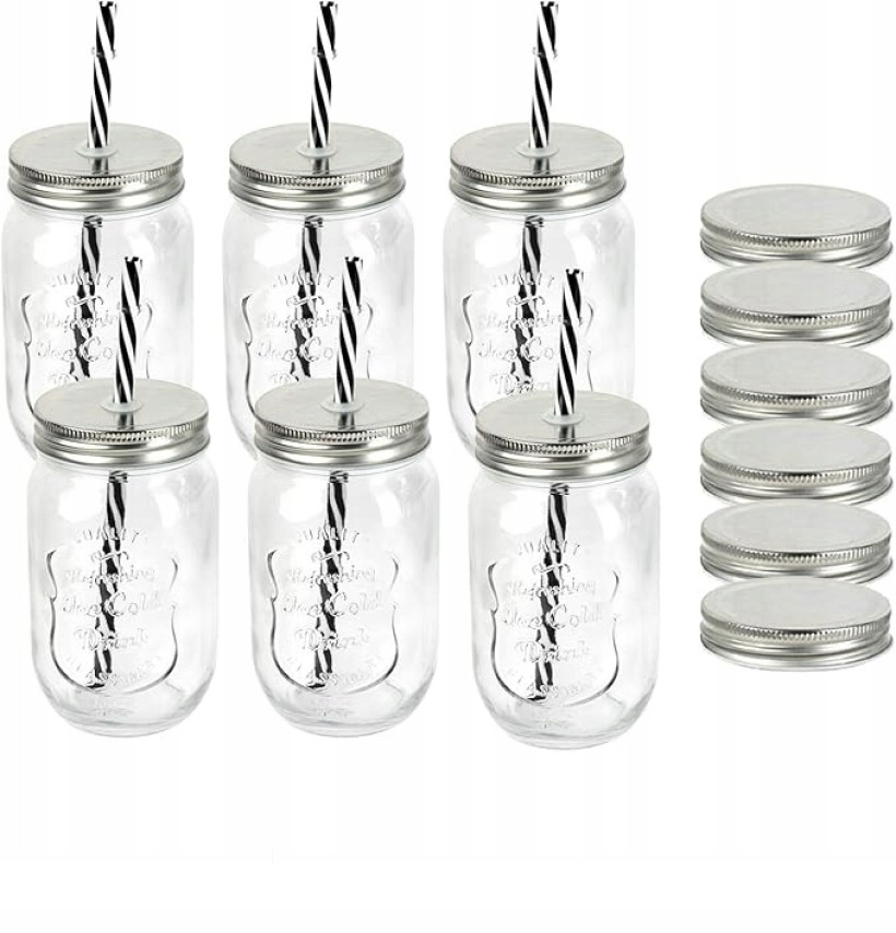 Zestaw 6 szt. szklanek ze słomkami Schramm 500ml