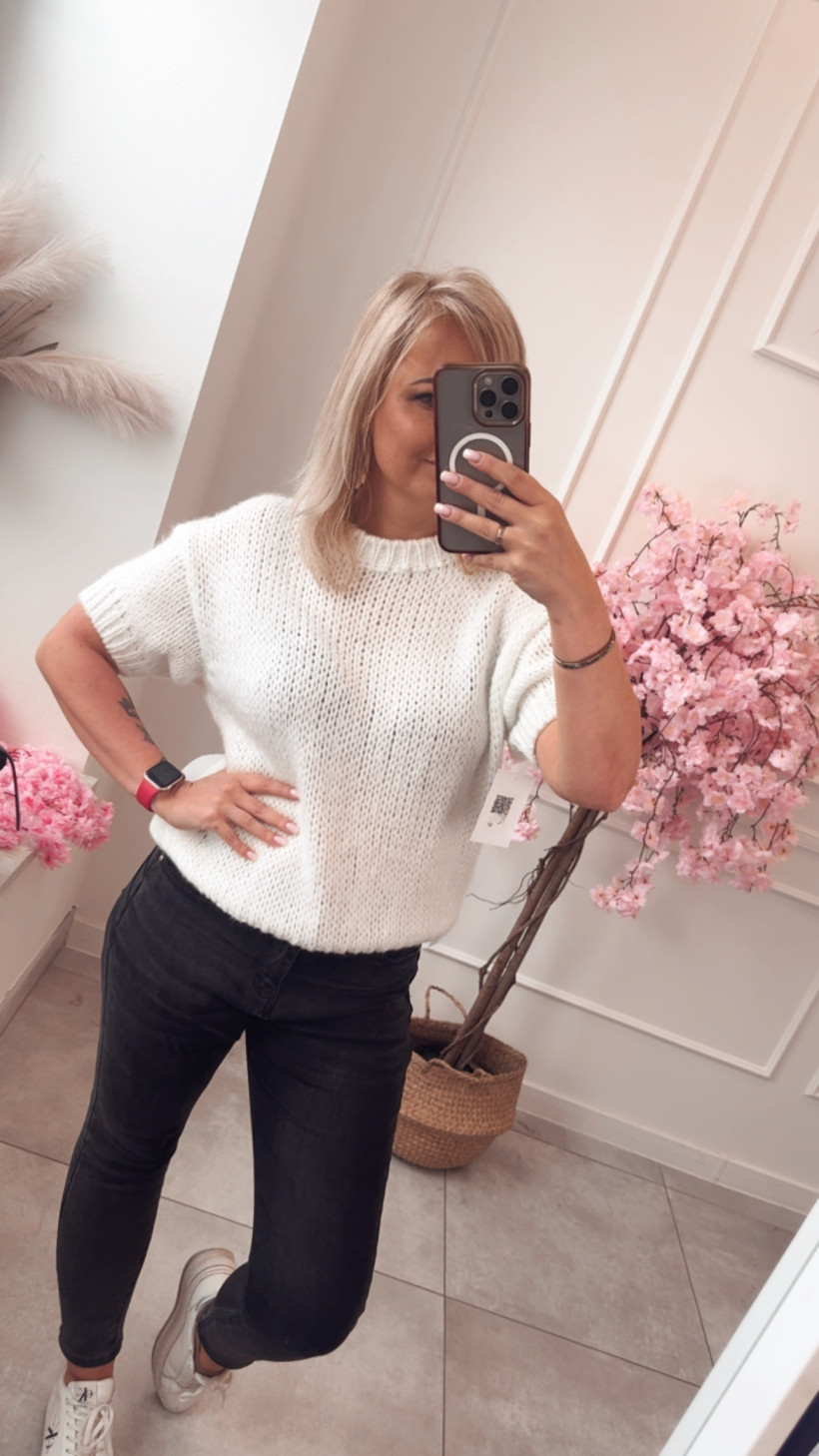 Sweter chmurka krótki rękaw 14230