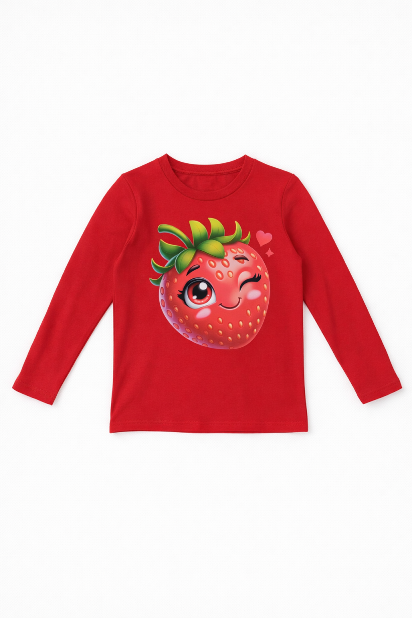 Z Bluzeczka 21735A- CZERWONY-TRUSKAWKA 