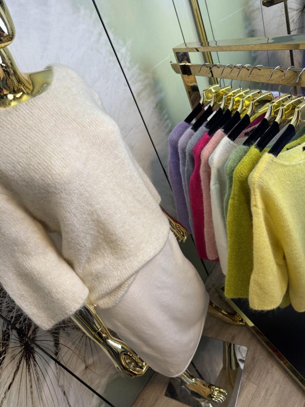 Sweterek kid-moher - rękaw 3/4 Minouu