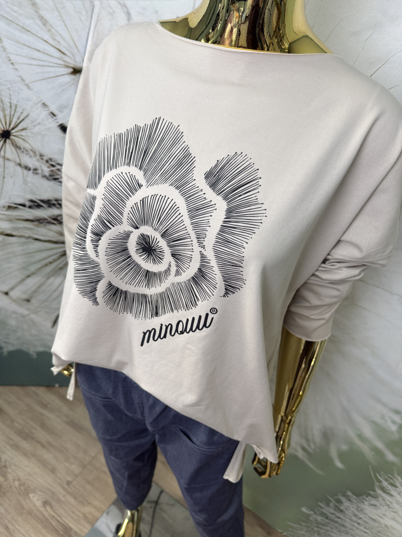 Bluzka bawełniana Agnes - Igiełkowy kwiat - długi rękaw Minouu