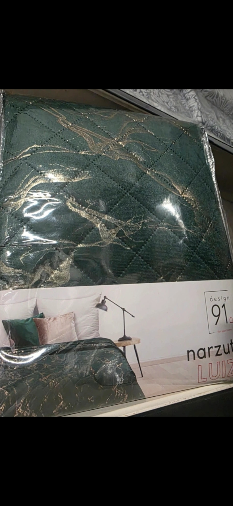 Narzuta welur pikowana 220x240 marmurek