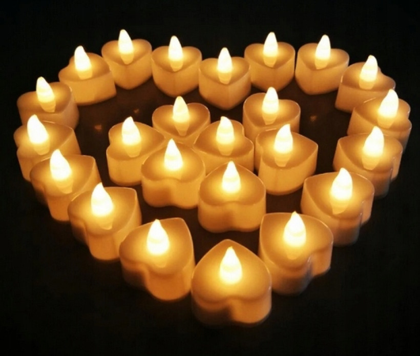 WIECZNA RÓŻA wieczne róże serce serca walentynki ślub lampki led zestaw 24