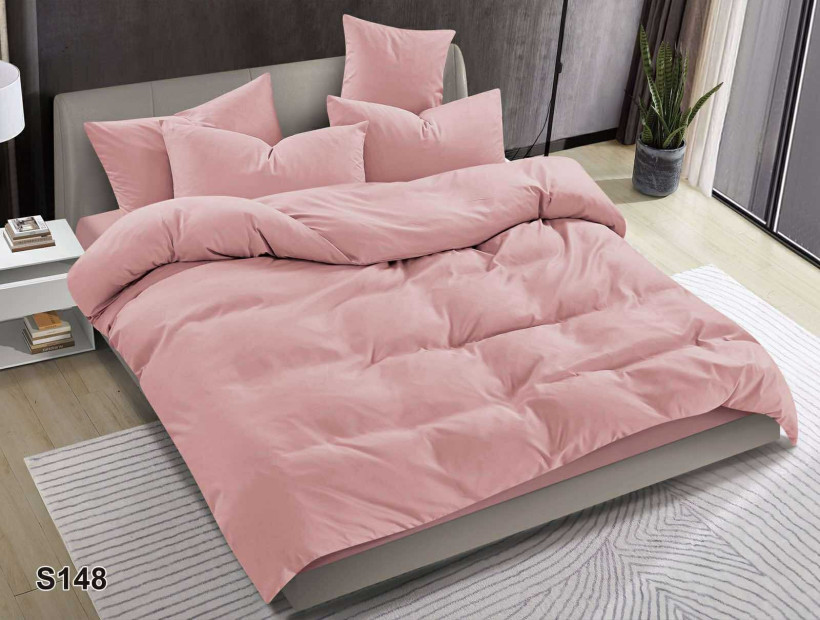 Komplet pościeli satyna bawełniana S148 puder