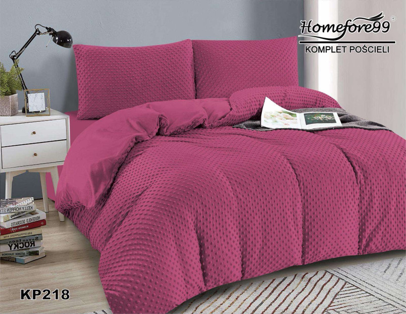 Komplet pościeli miś KP218 bordo