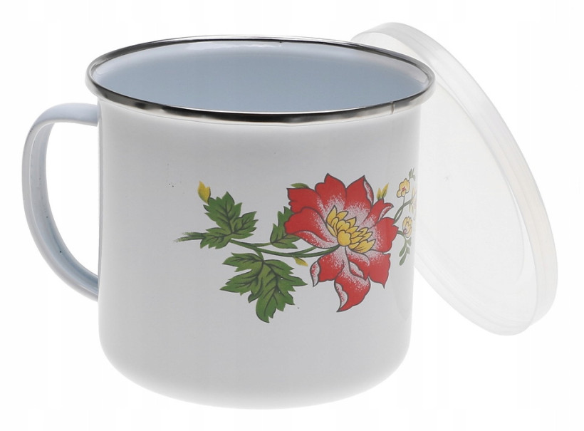 Garnek emaliowany z przykrywką(C1)