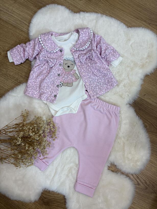 Komplet 3 częściowy - bluzka, body, spodnie