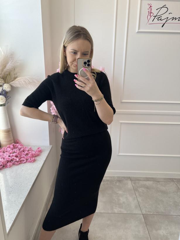 Komplet dzianinowy ze spódnicą 14246