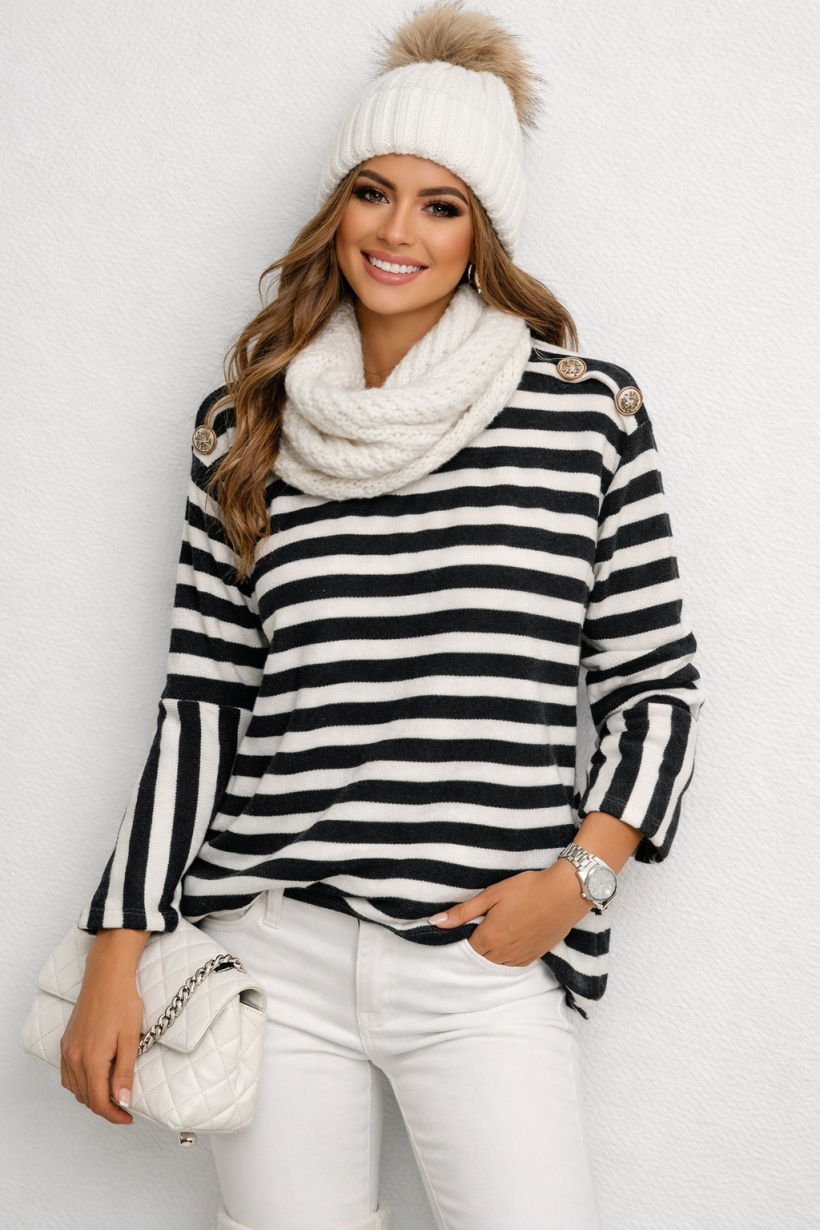 BLUZKA PASKI GUZIK PRONTO