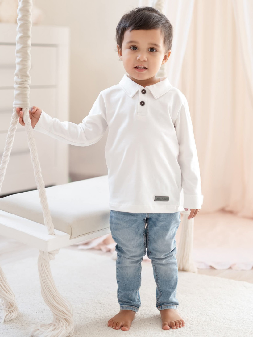 BLUZKA POLO ECRU STAR KIDS
