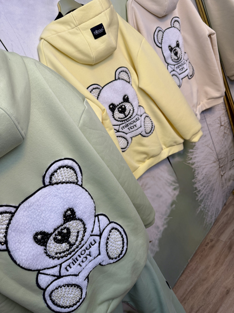 Bluza ‚kangurka’ z kapturem ‚Miś’ Minouu 