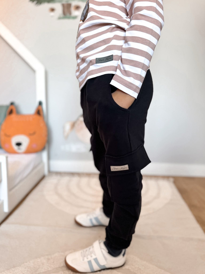 SPODNIE BOJÓWKI CZARNE STAR KIDS