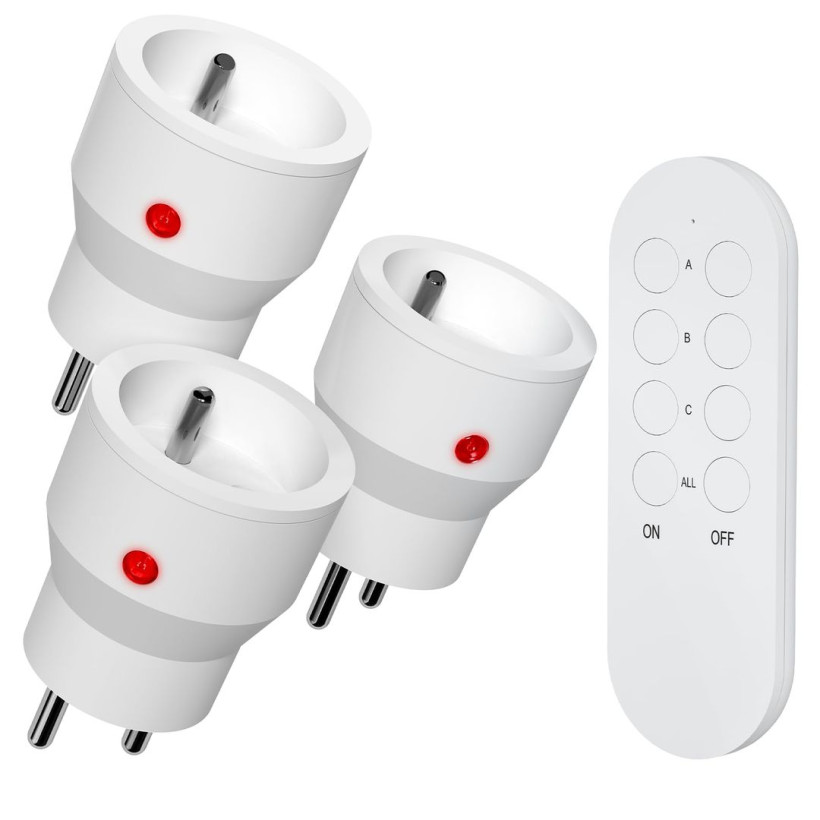Gniazda sterowane z pilota 3 szt.