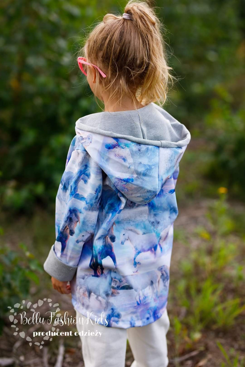 PŁASZCZYK SOFTSHELL BELLU DZIEWCZ. KONIE