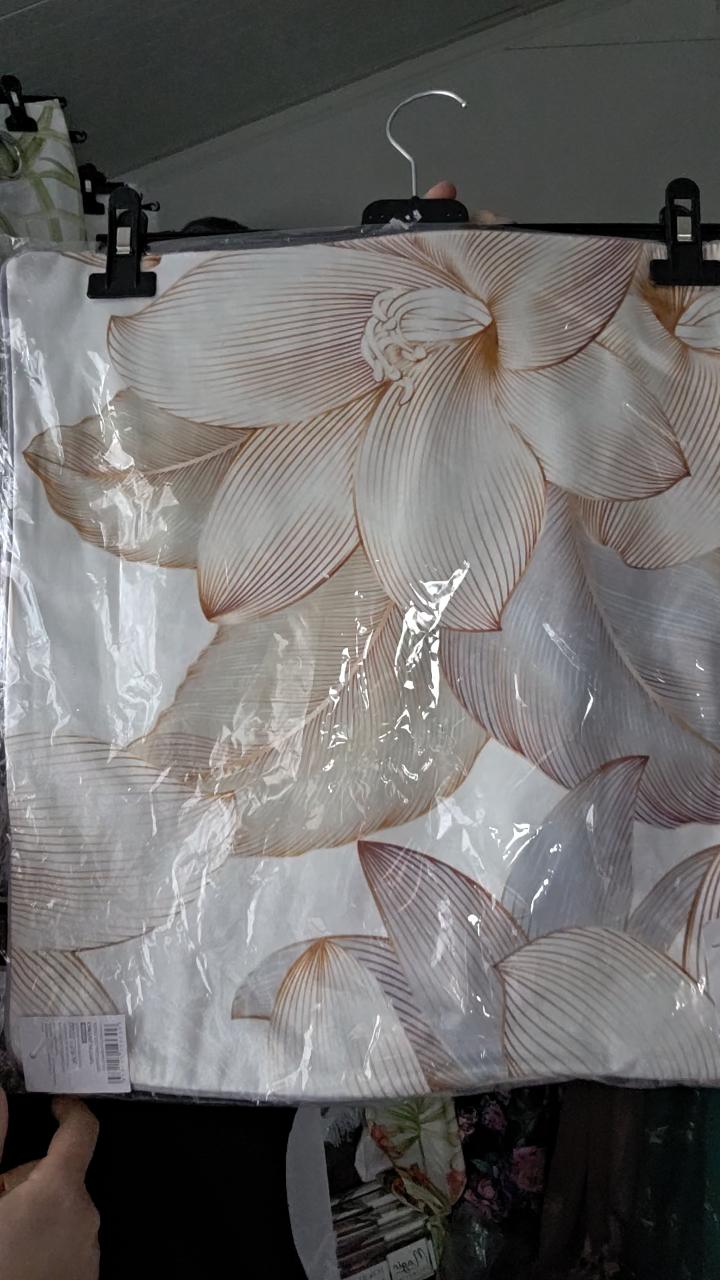 poszewka szaro braz liscie welur 45x45 eurofirany