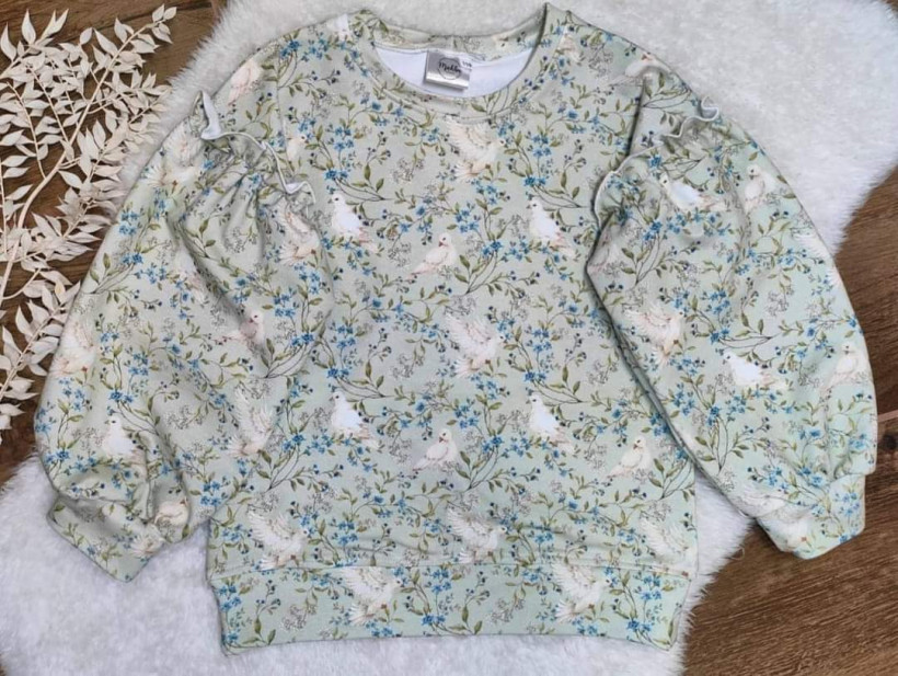 BLUZA OVER  PTASZKI MAKBA