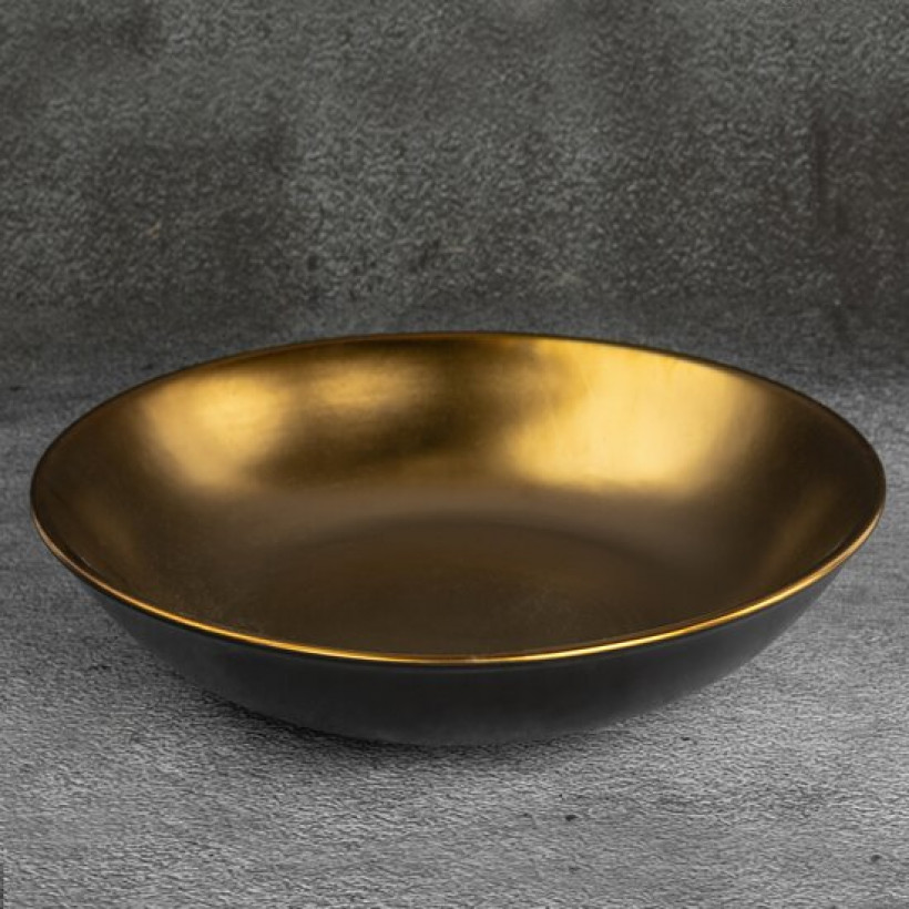 Misa ceramiczna EBRU czarno-złota 35x35x8 C/EBRU/2/MIS/03
