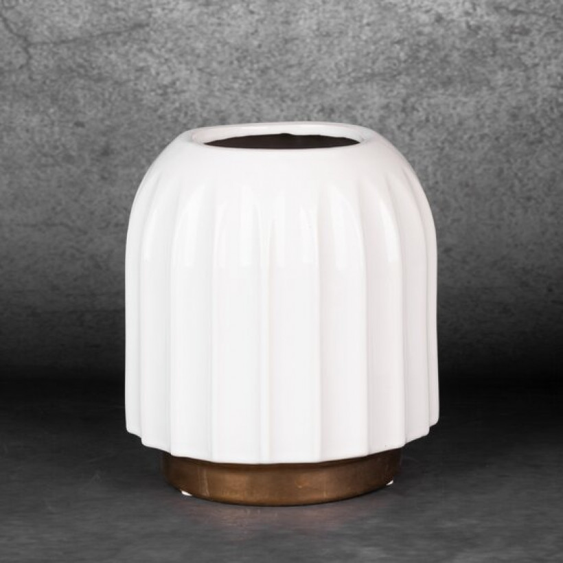 Wazon MONA biało- złoty duch 20x20x22 C/MONA/WAZ/03