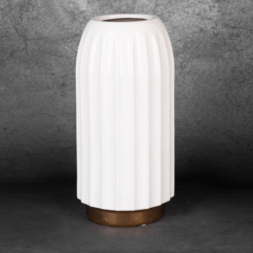 Wazon MONA biało- złoty duch wysoki 16x16x32 C/MONA/WAZ/04